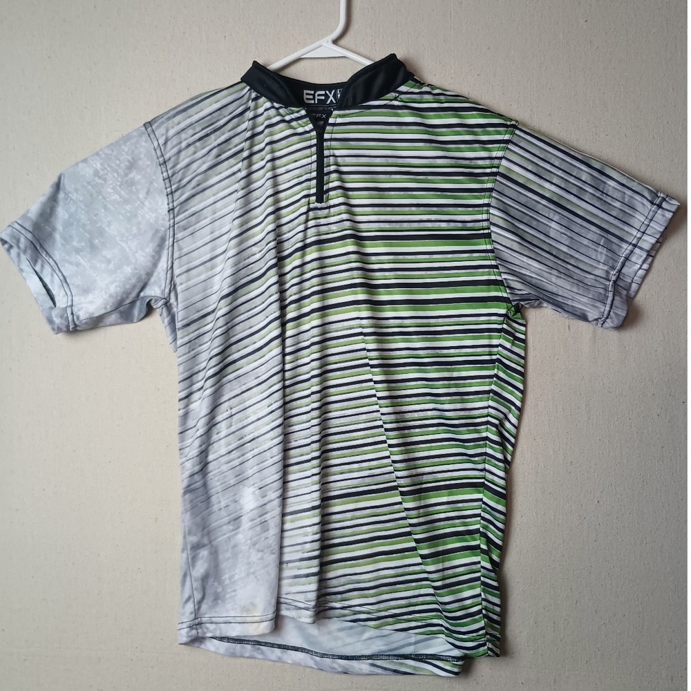 EFX Striped Golf Polo Shirt Athletic Training Activewear Top Men's Medium‎ P